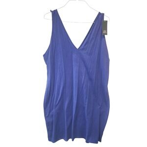 Wild Fable Womens Plus 4X Purple V-Neck Sleeveless Midi Dress NWT